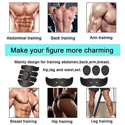 EMS Stimulating Muscle Trainer,Abdominal Muscle Toner Stimulating Fitness Device & Weight Muscle Training for Men &Women (Arm+Abdominal)