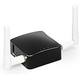 GL.iNet GL-AR300M Mini Travel Router with 2dbi external antenna, Wi-Fi Converter, OpenWrt Pre-installed, Repeater Bridge, 300Mbps High Performance, 128MB Nand flash, 128MB RAM, OpenVPN, Tor Compatible