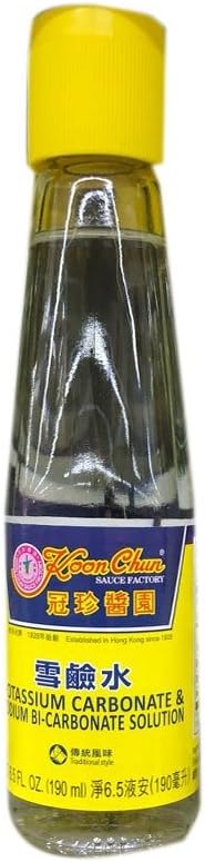 Potassium Carbonate & Sodium Bi-Carbonate Solution (Lye Water) - 6.5fl oz (Pack of 6)