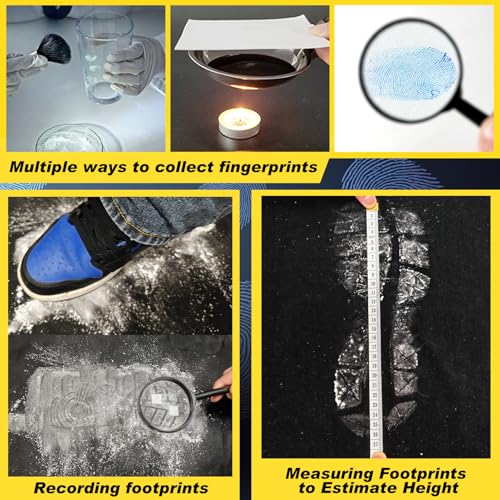 UNGLINGA Kids Spy Kit Detective Set Over 20 Activities - Fingerprint Toys Gifts for 4 5 6 7 8 9 10 11 12 Years Old Boys Girls Science Experiments