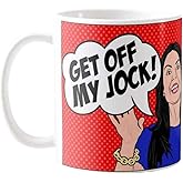 Fonhark - Real Housewives Of New York Bethenny Frankel Inspired Coffee Mug, Get Off My Jock, 11 Oz Novelty Coffee Mug/Cup