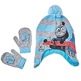 Thomas the Train Little Boys Toddler Winter Hat and Mitten Set