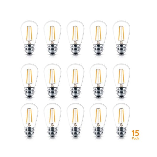 Brightech Ambience PRO Replacement LED Light Bulbs, 1 Watt LED Edison