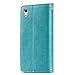 J&D Case Compatible for Xperia XA1 Ultra Case, Wallet Stand Slim Fit Heavy Duty Protective Shock Resistant Flip Cover Wallet Case for Sony Xperia XA1 Ultra Wallet, Aqua