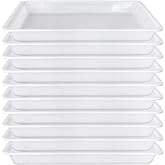 10 Pack Plastic Art Trays,Activity Crafts Tray,Organizer Tray,Serving Tray for Home,School,Kids,DIY Projects,Painting,Beads (White)