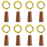 Qedertek Starry String Lights, 20 LED 8 Modes Starlit Christmas Lights Wine Bottle Lights, Battery Operated Copper Wire Fairy Lights for Home, Garden, Valentines, Party, Wedding(Warm White)