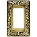 Franklin Brass Paisley (1-Pack) Decorative Light Switch Cover Tumbled Antique Brass 1-Gang Decorator/Rocker Wall Plate Electrical Outlet Guard 64047