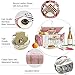 Romantic Wicker Picnic Basket for 2 Persons, Special White Washed Willow Hamper Set with Big Insulated Cooler Compartment, Picnic Blanket and Cutlery Service Kit for Thanksgiving Day