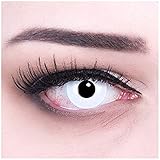 Women Multicolor Cute Charm and Attractive Fashion Eye Accessories Cosmetic Makeup Eye Shadow - White Halloween Carnival with Contact Lens Case By Biuti TM
