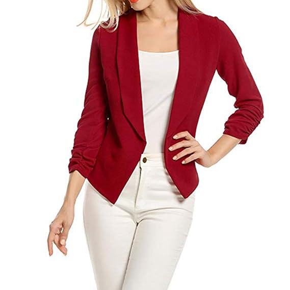 VECDY Damen Jacken,Räumungsverkauf- Frau Business Mantel Blazer Anzug Langarmshirts Slim Jacket Outwear Größe S-6XL Lässige w