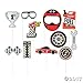 Fun Express Race Car Photo Booth & Selfie Props Set – Racing Cars Party Supplies Fun Photo Booth Props Kids Birthday Parties Perfect for Racing -Themed Celebrations Colorful Party Favors – 14 Pieces