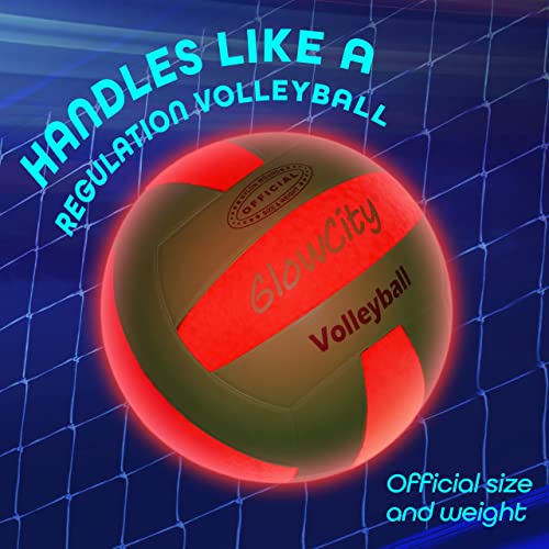 GlowCity Glow in The Dark Volleyball Light Up Volleyballs for Kids