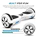 SagaPlay F1 Pro Self Balancing Scooter Motorized 2 Wheel Self Hover Balance Board (White, Bluetooth Speaker Enable) [CSA/UL2272 Certified] All-Terrain Tires Transporter for Kid and Adults [Model: F1]