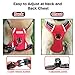 Big Dog Harness No Pull Adjustable Pet Reflective Oxford Soft Vest for Large Dogs Easy Control Harness (L, Red)