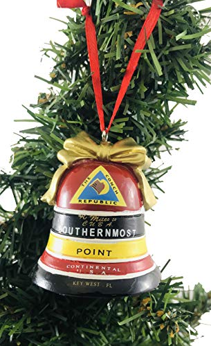 Southernmost Point Bell Ornament Key West Christmas Tree Decoration, 2 Inch