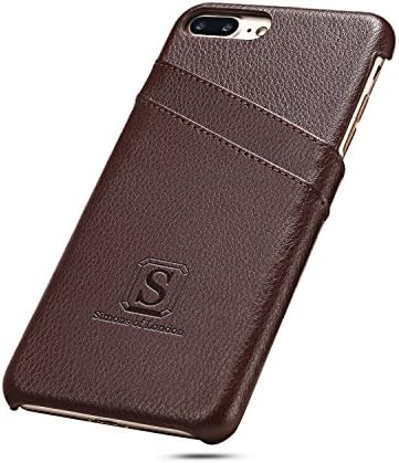 Simons of London iPhone 8 Plus/iPhone 7 Plus Leather Case with Slots for Bank Cards, Ultra Slim Fit Cover