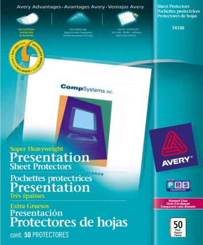 Avery Super Heavyweight Diamond Clear Sheet Protectors, 8.5
