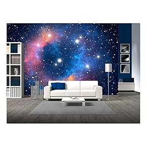 Colorful Space Star Nebula - Removable Wall Mural | Self-Adhesive Large Wallpaper - 66x96 inches
