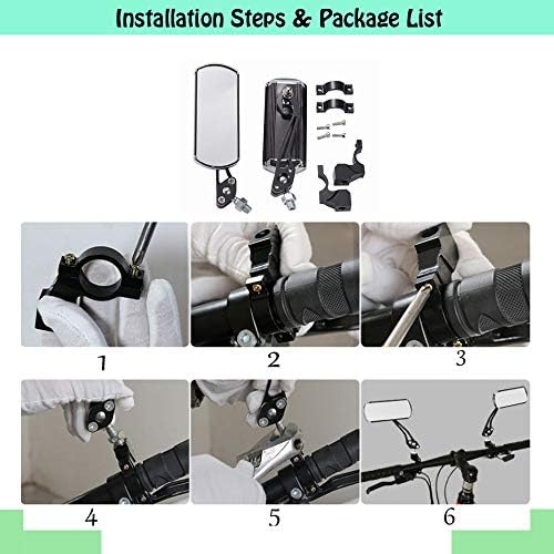 Bike Mirrors Handlebar Mount Bicycle Mirror Cycling Headwear Set