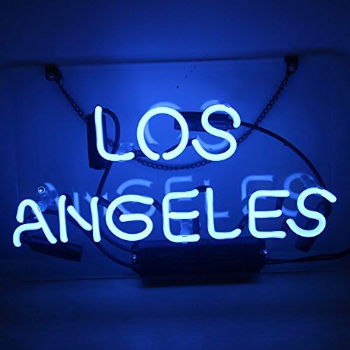 Neon Signs Blue"LOS ANGELES" Home Garden City Party Lovers Ball Store Bedroom Hotel Beer Bar Pub Club Lamp Light Night Artwork Neon Light 12"x8"