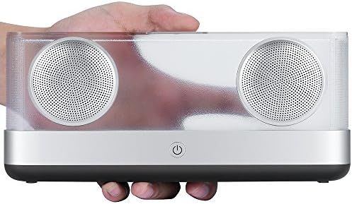 Arisen WindBox Elegant Bluetooth 4.2 Portable Wireless Stereo Speaker, Transparent-Casing and Ultra-enhanced Stereo Sound and Bass - Black