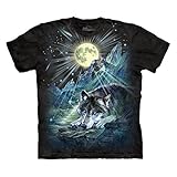 The Mountain Men's Wolf Night Symphony T-Shirt Black 2XL