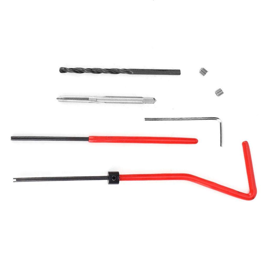 30Pcs M3 x 0.5 Thread Repair Kit Thread Sleeve Screw Thread Repairing Kit Stainless Steel Female Thread Repairing Accessory Assortment Kit Threaded Insert Tool