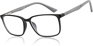 ZENOTTIC Blaulichtfilter Brille, Lesebrille Herren Eckige Rahmen-Leser Anti-Glanz Sport Computerbrille