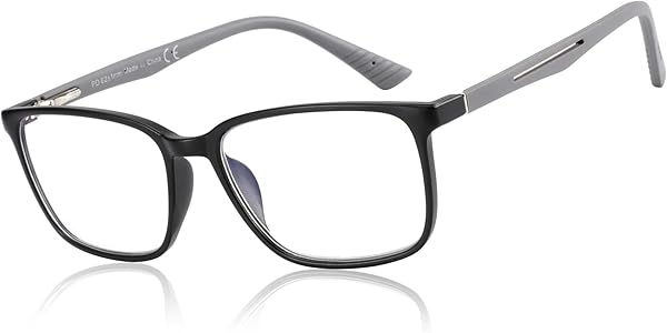 ZENOTTIC Blaulichtfilter Brille, Lesebrille Herren Eckige Rahmen-Leser Anti-Glanz Sport Computerbrille