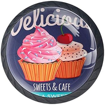Set Of 6 Cupcake Wood Cabinet Knobs Amazon Com
