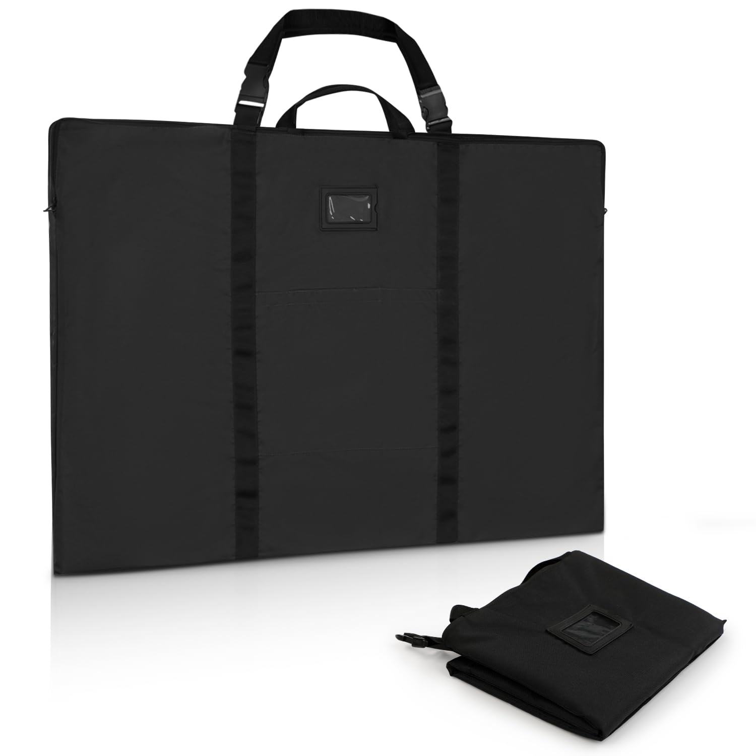 WISEPRO A1 Art Portfolio Case, Artwork Painting Folder Bag with Multi Handles, Slim Waterproof Carrying Storage Bag for Canvas Paintings, Mounted Art,Cardboard, Photography(24" x 36") (Black)