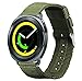 Vivoactive 3 Bands, Olytop 20mm Nylon Canvas Fabric Replacement Sport Wristband For Samsung Gear Sport/Garmin vivoactive3/Ticwatch E & Ticwatch 2 Smartwatch(Army Green, 20mm)
