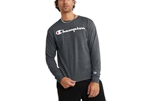 Champion Men's Long Sleeve T-shirt, Classic T-shirt for Men (Reg. Or Big & Tall)