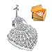 YU FENG Silver Peacock Figurine Trinket Box Hinged Crystal Animals Collection for Women or Girls (Peacock)