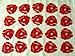 (20 Pack) Red Plastic 45 RPM 7 Inch Vinyl Record Adaptor - 7