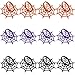 Boao 12 Pieces Halloween Spider Web Napkin Rings Set, Spooky Design Metal Napkin Holder for Halloween Costume Theme Party Supplies, Accessories, Table Decorations, 3 Colors
