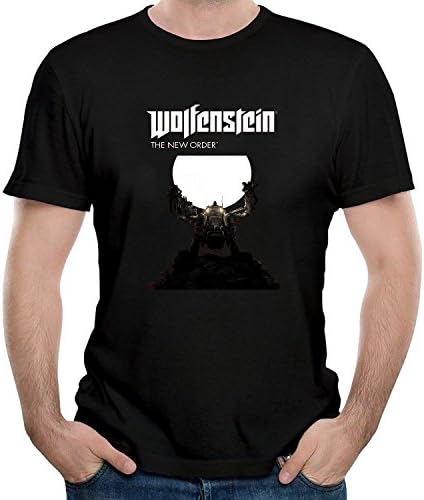 FOURROUNI Fashion Men's Wol nicefen Nice Stein The New Order Kill Tees Shirt Short Sleeve T Shirt Medium