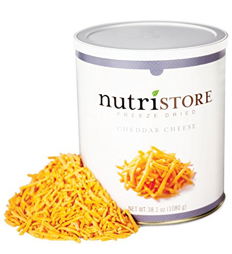 Nutristore Freeze Dried Cheddar Cheese Shredded | Premium Quality | Amazing Taste | Perfect for Camping | Survival Food