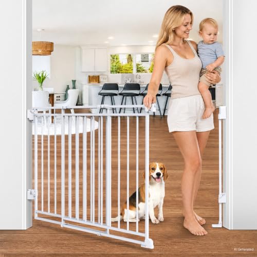 Doktorbaby Baby Gate No Bottom Bar, Adjustable Width from 31.8 to 53.9” at Amazon