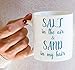 Retreez Funny Mug - Salt in the Air & Sand in My Hair Beach Lovers 11 Oz Ceramic Coffee Mugs - Funny, Sarcasm, Motivational, Inspirational birthday gifts for friends, coworkers, siblings, dad or mom