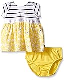 Nautica Baby Girls' Stripe Jersey Top with Printed Woven Skirt Dress