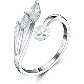 LGSY Sterling Silver CZ OK Pearl Ring Mounting for Women, Adjustable Pearl Ring Fittings Accessories for Pearl Jewelry Making