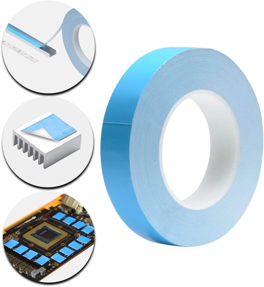 Thermal Adhesive Tape (40mmx10 Meters 0.3mm Thickness) Double Side Adhesive Thermal Conductive Tape for Heat Sink of LED Light,PC and More, Electrically Insulated,1 Reel Pack