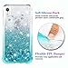 Ruky for iPhone XR Case, iPhone XR Glitter Case, Gradient Quicksand Series TPU Bumper Cushion Reinforced Corners Protective Bling Liquid Women Case for iPhone XR 6.1 inches, Gradient Teal