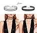 Sheismay 12 PCS Stretchy Material Choker Necklace Black White Charm Lace Chokers Tattoo Necklaces for Women Girls