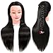 Synthetic Cosmetology Mannequin Training Head with Hair and Free Clamp Holder