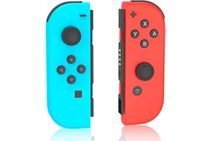 MUCUMO Joypads for Switch Controller,Blue Red Switch Controllers for Switch/Lite/OLED,L/R Switch Joypad Support Dual Vibration/Wake-up Function/Motion Control,No NFC