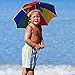 YGDZ 2 Pack Rainbow Multicolor Umbrella Hat Hands Free with Head Strap for Golf Fishing Beach Trip Costume Party by FBA