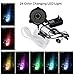 OIIKURY Aquarium Bubble Light Air Stones Disk for Fish Tank, Bubbler Light with 24 Color Changing LED Light Air Bubble Lamp Decoration