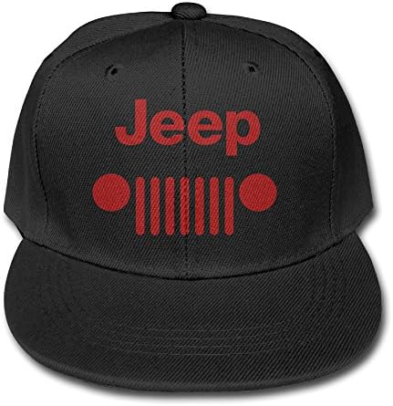 Boy Jeep Car Cotton Flat Adjustable Snapback Trucker Hat Black